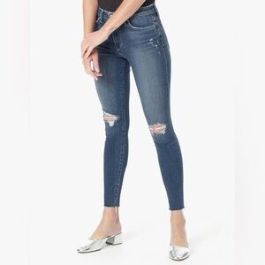 Joe's Jeans Charlie Kinkade High Rise Skinny Ankle Jeans Distressed Denim 25